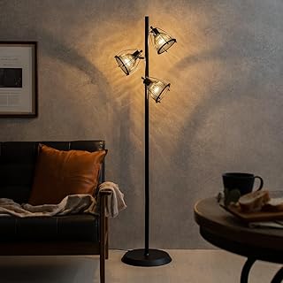 エア・リゾーム スタンドライト フロアライト LED 対応 ガラス 北欧 間接照明 スタンド照明 3灯スタンドライト JUKE(ジューク) ブラック