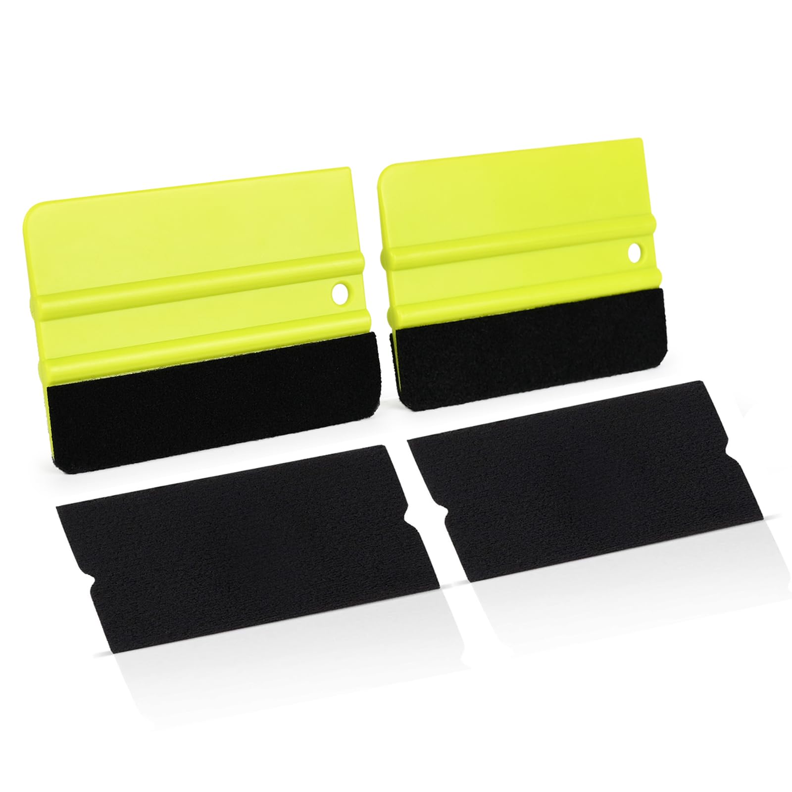 EHDIS 2 pezzi Spatola Wrapping e 2 pezzi Feltro, per Vinile Adesivi Auto, Pellicola Oscurante Vetri, Car Wrapping, Pellicola Oscurante per Vetri e Mobili