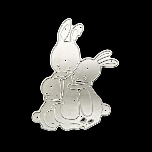 Miniatura 5 de Plantilla de molde de estampado en relieve de conejos de Pascua, troquelado, para manualidades, álbumes de fotos, decoración de álbumes de fotos,