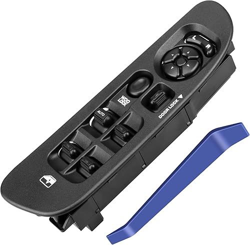 Interruptor de elevalunas eléctrico principal del lado del conductor con bisel negro de repuesto para Dodge Ram 1500 2500 3500 2002-2010, Dakota