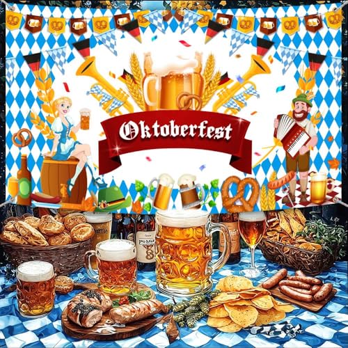 AIBIIN Oktoberfest Backdrop Banner Decorations German 6x3.6ft - image 6