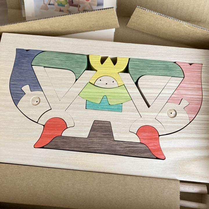 五月人形　さかずき武者　組み木　端午の節句　初節句 五月人形 さかずき武者 組み木 端午の節句 初節句