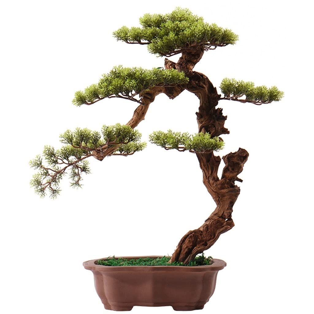 ULTRAWAVE Faux Tree Artificial Pine Bonsai Tree Plant Potted Suitable for Home Office Desktop Living Room Decoration Ornaments Faux Plants Indoor