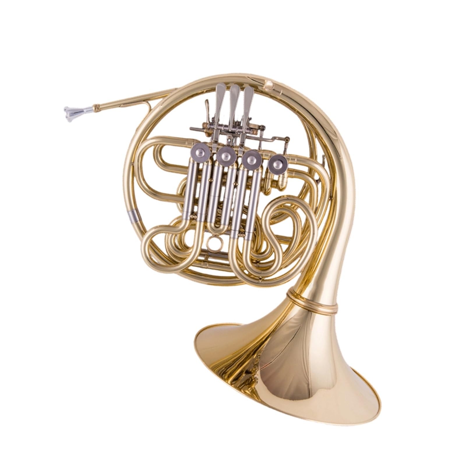 Dorosły Róg Francuski Profesjonalny Dwurzędowy Francuski Róg Z Podziałem Na Jeden B Dur F Czteroklawiszowy Instrument Grający Na Instrumentach Dętych Blaszanych(Separate)