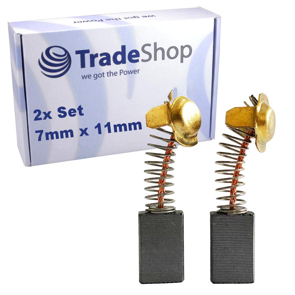 2 x carboncini abrasivi 7 mm x 11 mm spazzole di carbone motore 7 x 11 mm per utensili elettrici