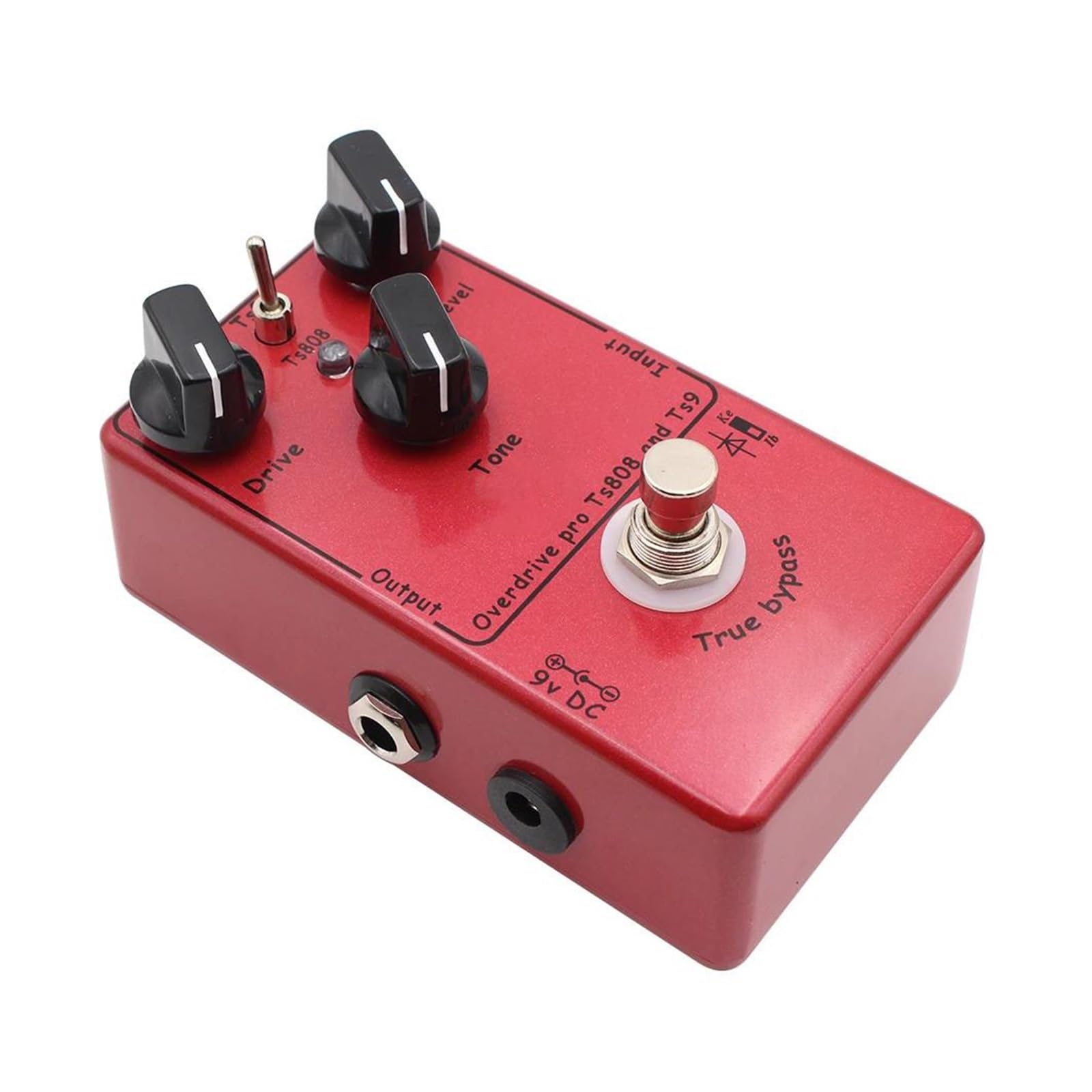 Efekty Gitarowe True Bypass Distortion Overdrive Akcesoria Czerwony