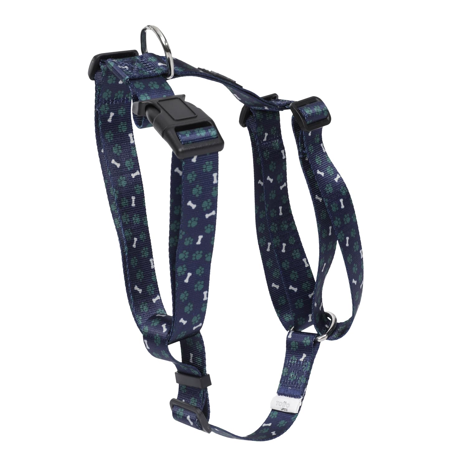 TOTTO, Large Dog Harness, Model Figgo, Size L, Dog Breastplate, Type H, Adjustable, Reduces Pressure in Trachea