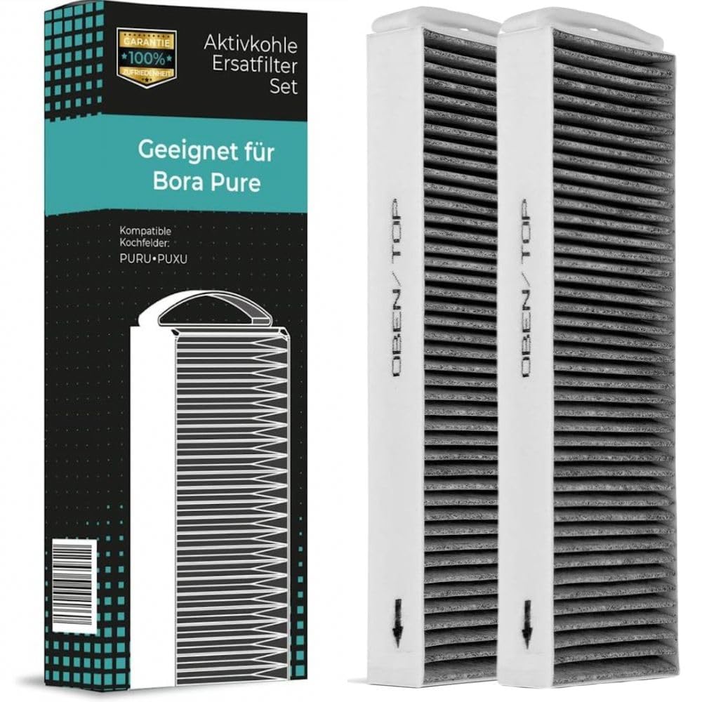 WINDKRAFT Aktivkohlefilter (2 Filter) für PUAKF BORA PURE oder PURU Dunstabzugshauben - 2er Pack