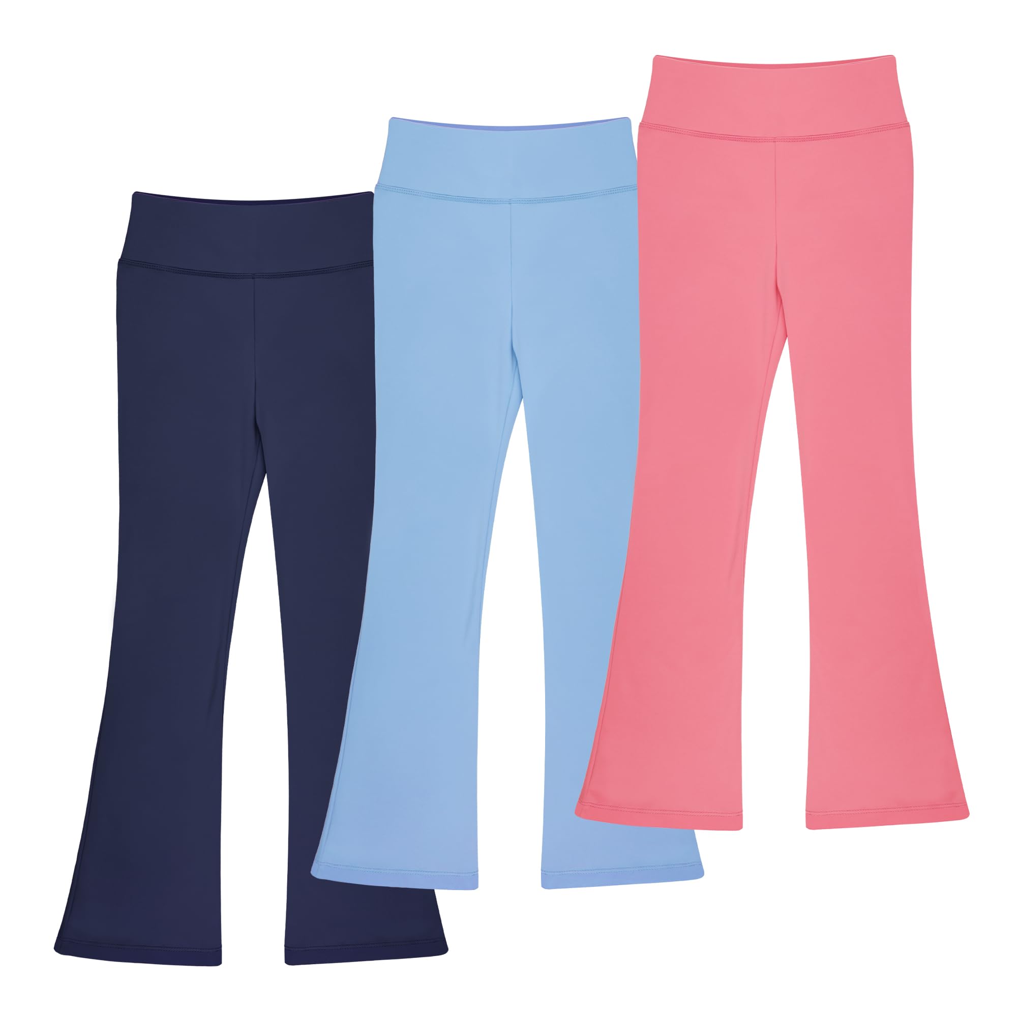 BIG ELEPHANT Girls Flare Leggings Kids Bell Bottoms High Waisted Bootcut Yoga Dance Flared Pants