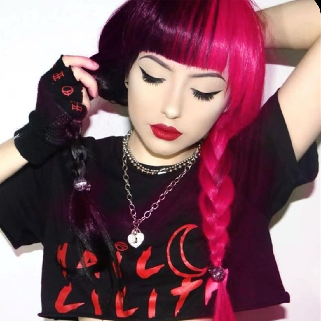 Cosplay pruik ombre roze lang haar met staartjes - Mooie pruiken bij Cosplay pruik ombre roze lang haar met staartjes - Mooie pruiken bij