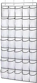 Sapateira de Porta Organizadora, Saco de Armazenamento Suspenso - Vertical, Organizador de Sapatos para Parede, Branco