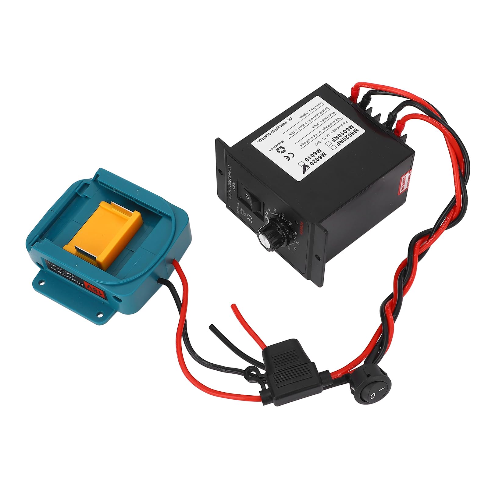 Adattatore Batteria Kit Controller velocità Motore, Interruttore