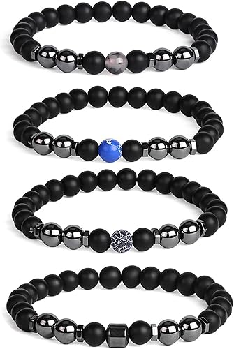Pulsera tobillera de obsidiana negra antihinchazón, tobillera ajustable para terapia de hematita para mujer, pulsera de tobillo antiansiedad, 2