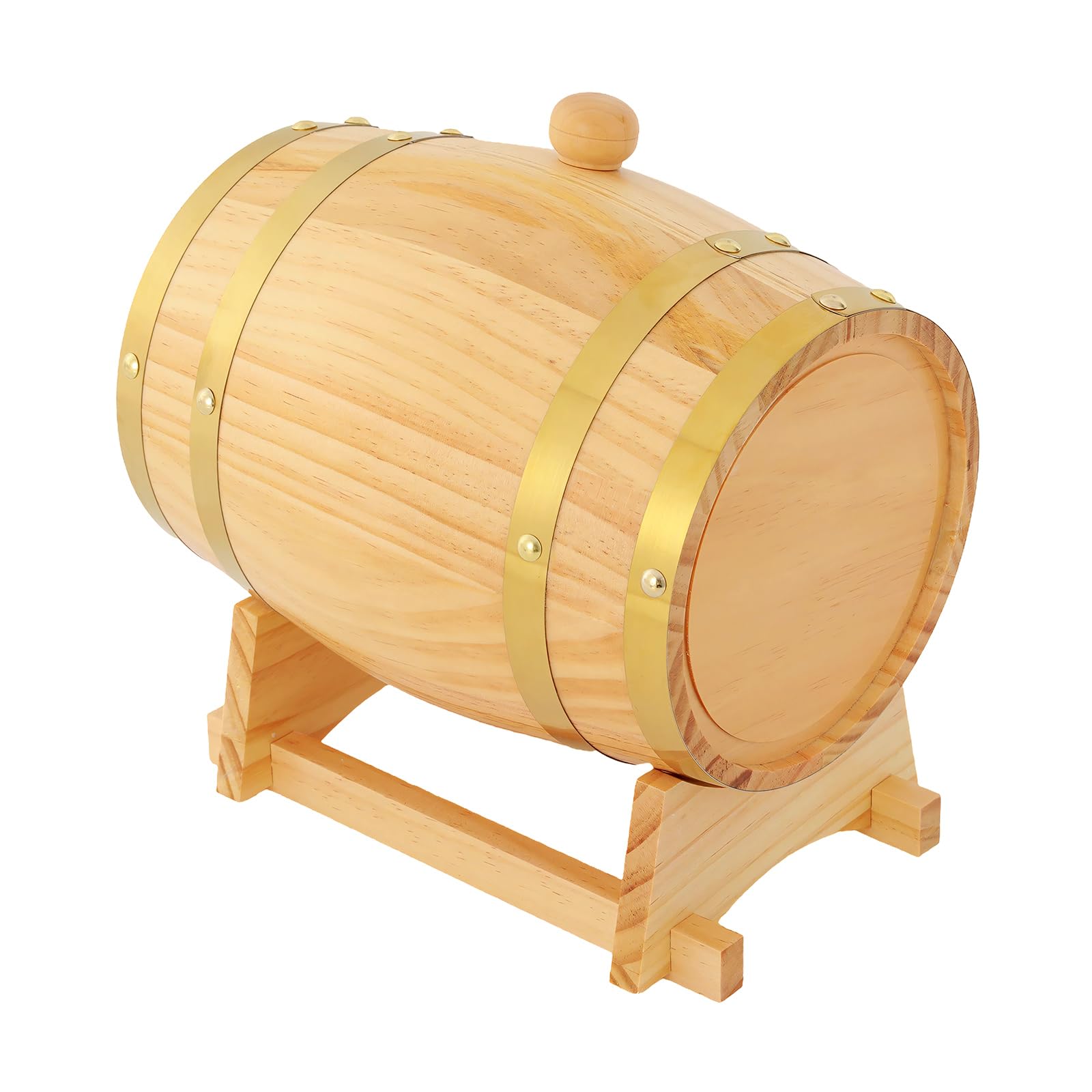 Tonneau à whisky, à vin, 3 l/5 l, praticité modérée, barel, robinet pratique, support stable, améliore l'arôme du vin en bois de chêne pour les maisons, les bars, les caves (3 l)