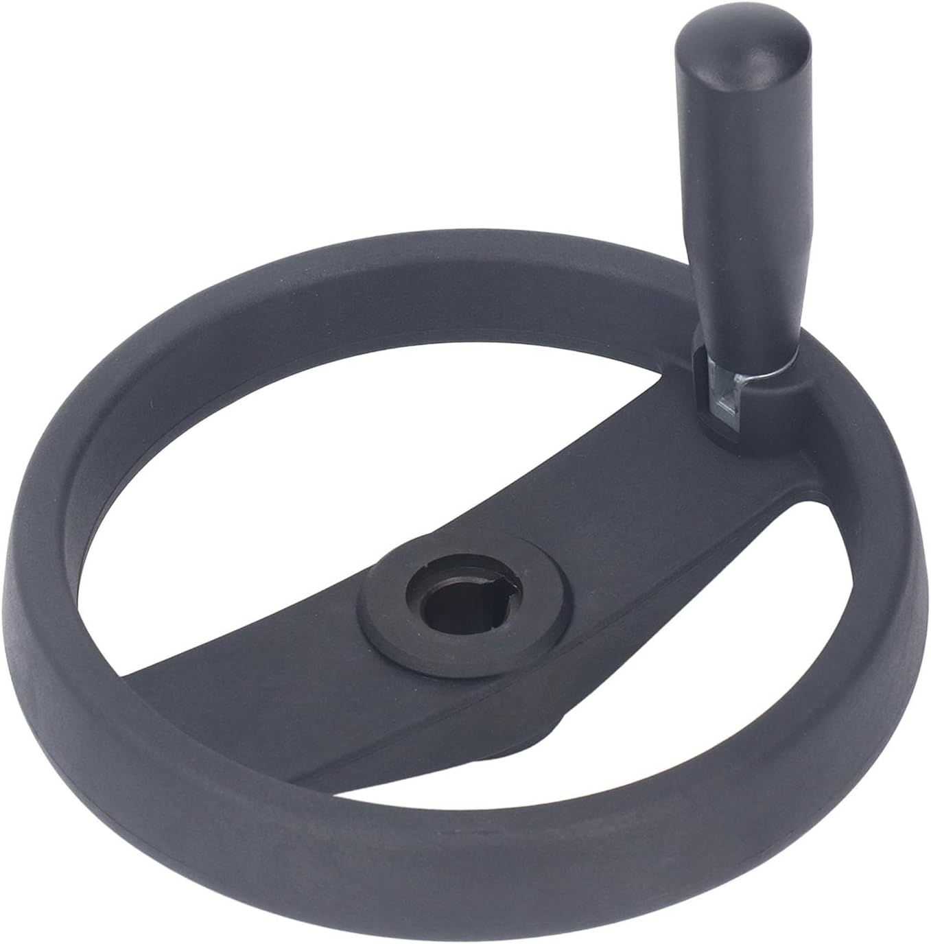Bewinner 7.87inch Diameter Hand Wheel, 18mm Bore Plastic Round Wheel for Lathe Milling Machine, Revolving Knob Handle with Folding Double Spread Design