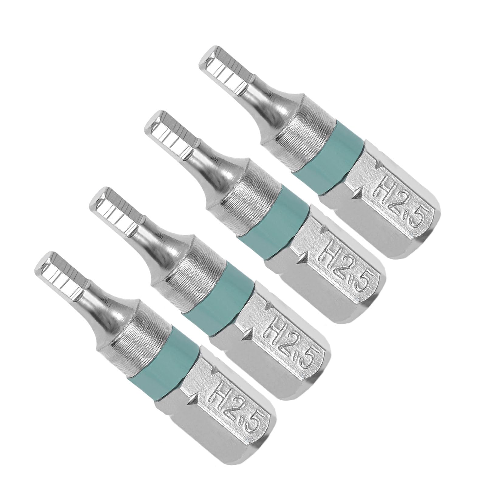 CoCud Hex Screwdriver Bits, 25mm Length 1/4" Hex Shank H2.5, S2 Steel Hexagon Head Screwdriver Bit