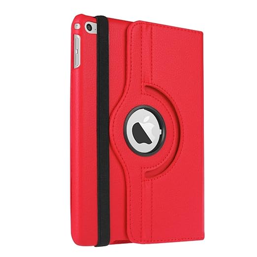 TEZK® for iPad Air 2 A1566 A1567 Case, 360 Degrees PU Leather Rotating Stand Smart Flip Case