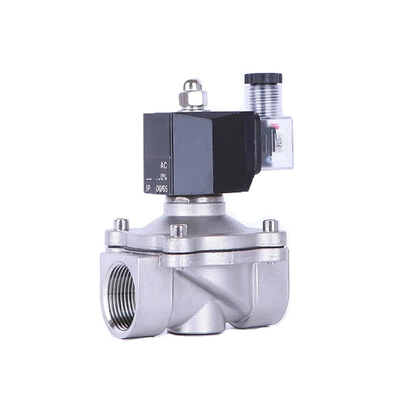 VSPPJYFG 1" NPT Threaded Stainless Steel Waterproof Solenoid Valve Normally Closed 12 Volt Solenoid Valve with LED Power Indicator(NPT-230VAC-EPDM-SEAL)