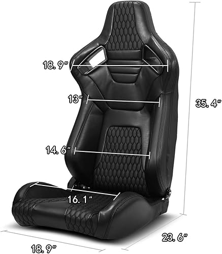 Miniatura 2 de RS-JBR-PARENT- 1 par de asientos deportivos universales