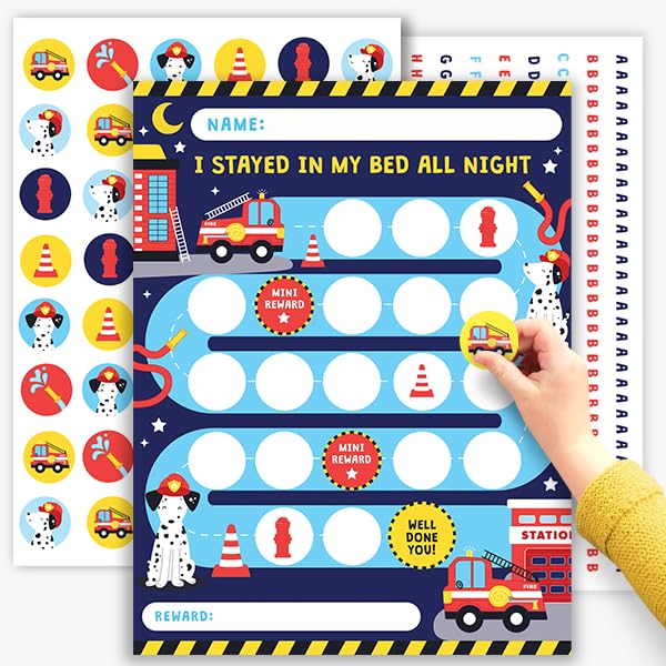 Graphiques de comportement pour dormir et tableau de récompense pompier - 7