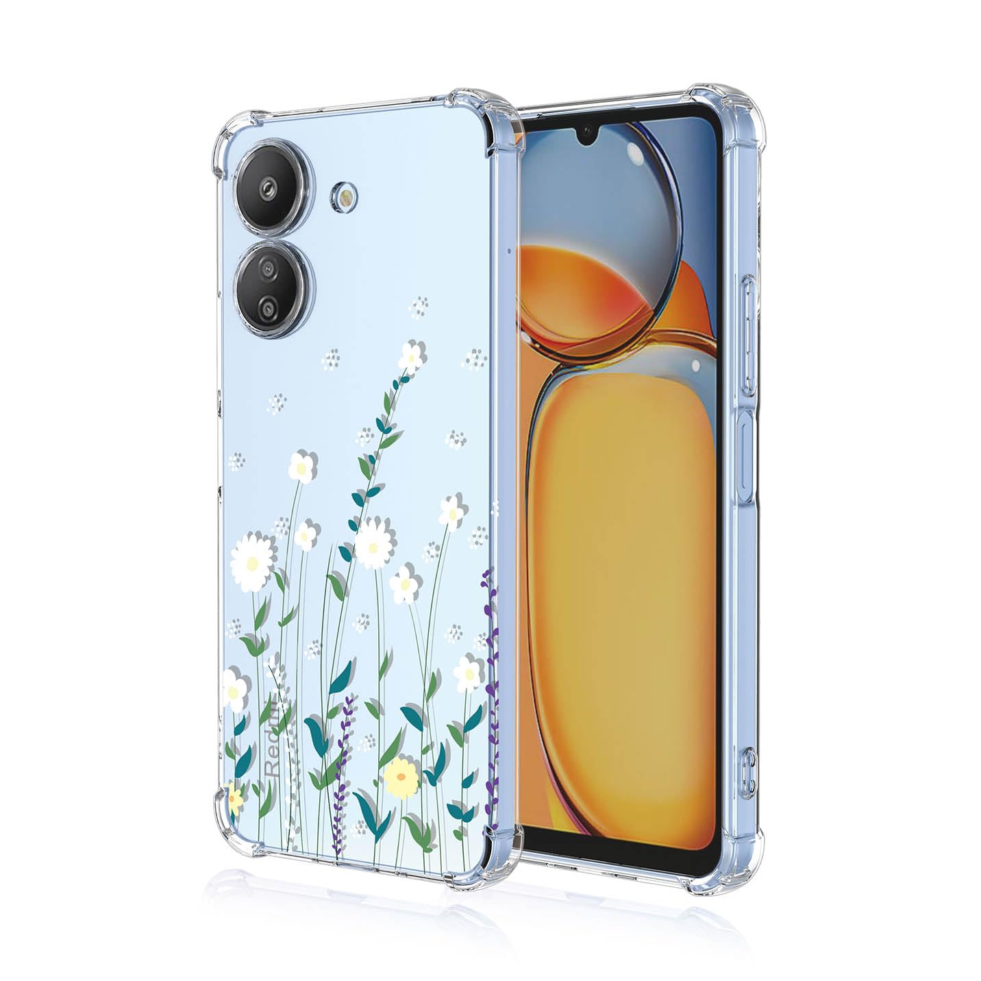 Cover Compatibile per Xiaomi Redmi 13C/Xiaomi Poco C65 con 2 Pellicola