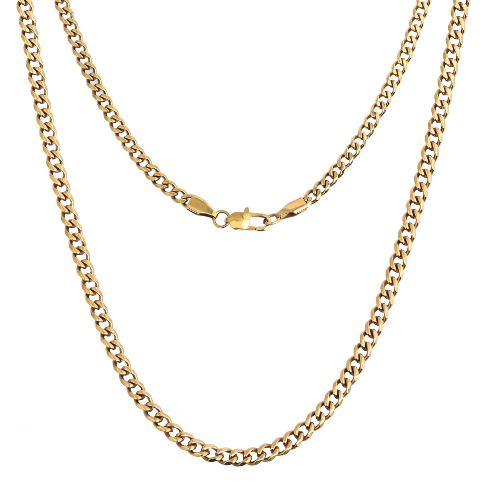 Silver Chain Necklace for Men Women: 3/4/6/10mm Italian Two Tone Cuban Link Black/Blue Silver Chain for Men - Necklace Chain Diamond Cut Stainless Steel Chain Necklace for Men 18/20/22/24/26inch