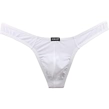 iKingsky Mens Silky Thong Sexy T-Back Mens Underwear Low Rise Stretch Underpanties
