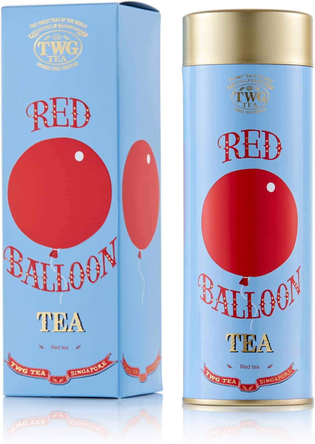 TWG Tea | Red Balloon Tea | Loose Leaf Rooibos | Coconut & Blueberries | Haute Couture Tin, 100g | Gift Set
