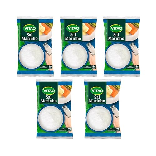 Kit com 5 Pacotes de Sal Marinho de 1kg cada - Vitao