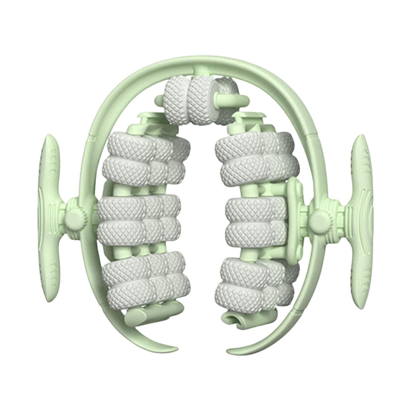 Rullo Massaggiante per Gambe Massaggiatore a 40 Ruote Rullo per Tessuto Profondo Strumento Drenante Dispositivo Portatile con Meccanismo a Pinza Unic, Verde Chiaro