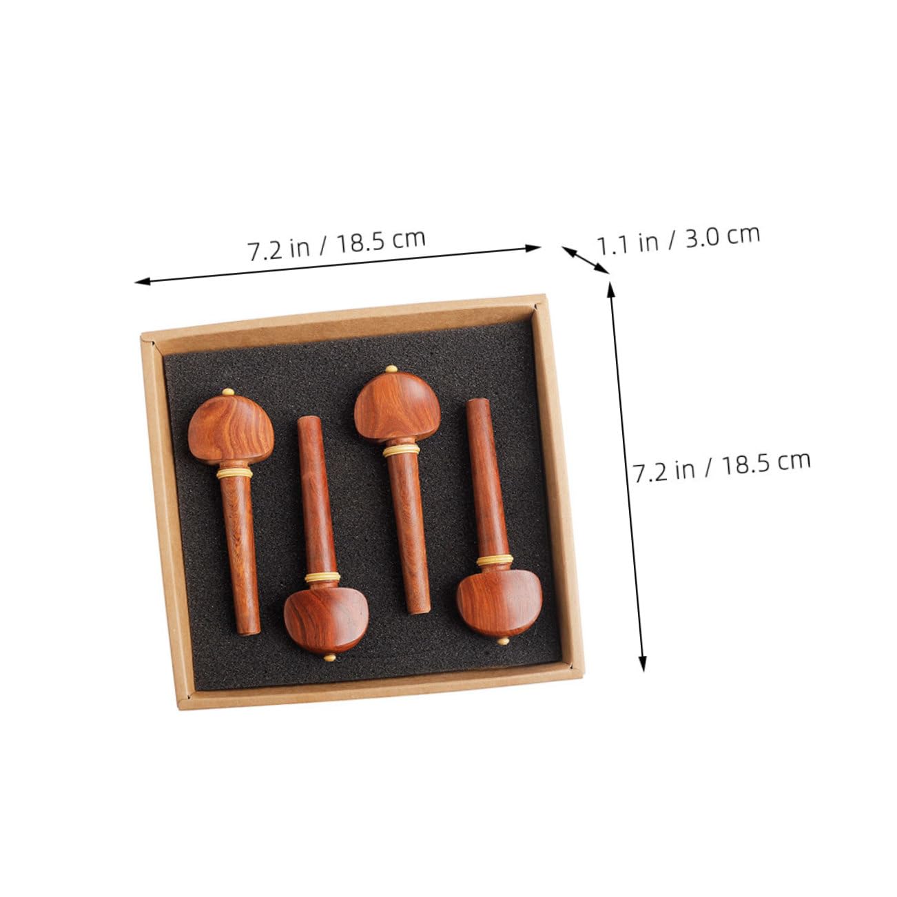 Toyvian Set Da 4 Meccaniche Di Accordatura in Legno Di Palissandro Per Violoncello, Meccanica Per Accordatura Fine Lucido, Accessori Professionali Per Violoncellisti