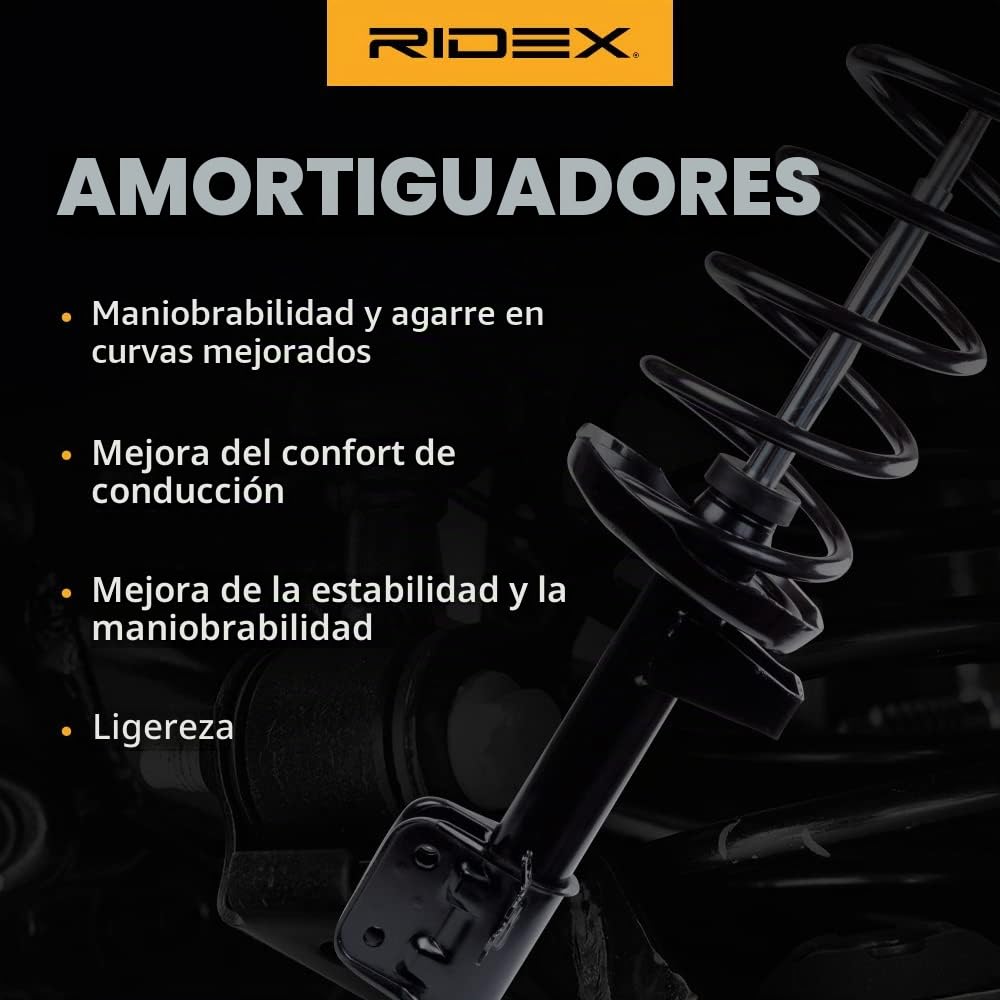 RIDEX 854S1582 2x Amortiguador Delantero Izquierda Delantero Derecha Delantero Compatible con VOLVO V50 545