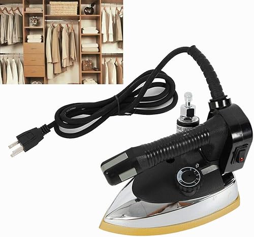 Miniatura 9 de Plancha de vapor comercial de 1000 W, plancha de vapor eléctrica industrial+tanque de 3 litros, plancha de vapor de 60 ~ 428.0 °F para tela variable