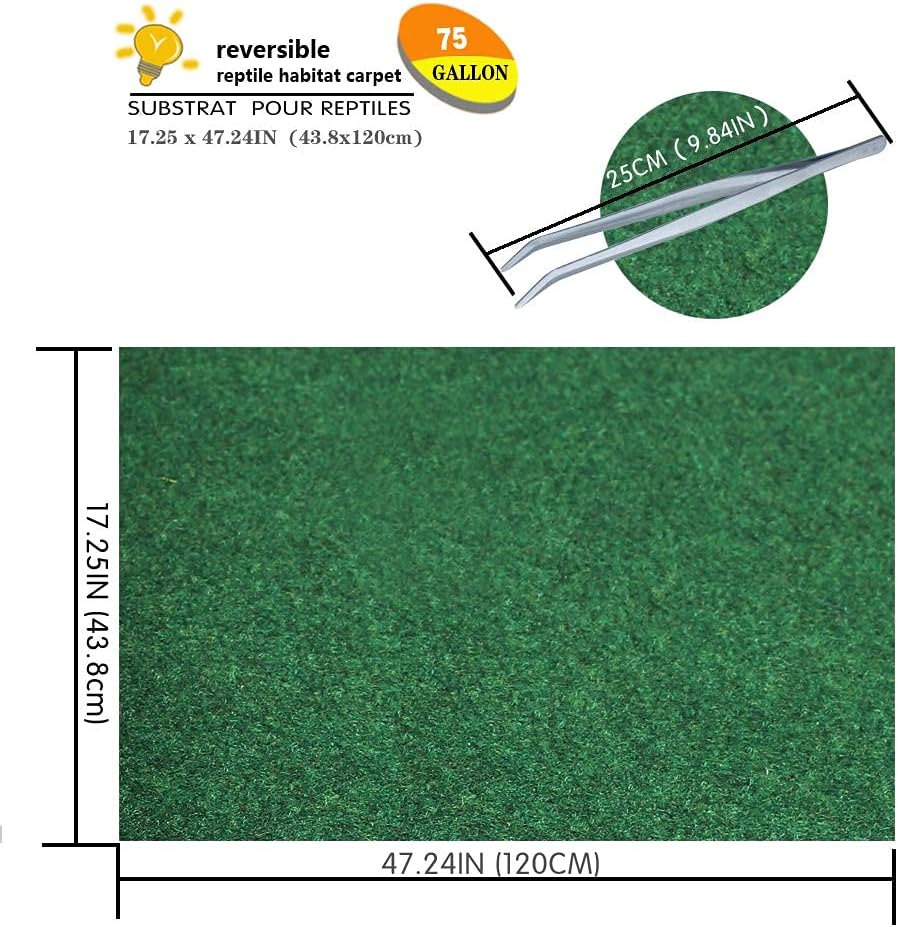 MCLANZOO Reptile Carpet, Pet Terrarium Liner,Reptiles Cage Mat/Substratefor Snakes, Chameleons, Geckos ands Kitchen Use(2sheets) with…