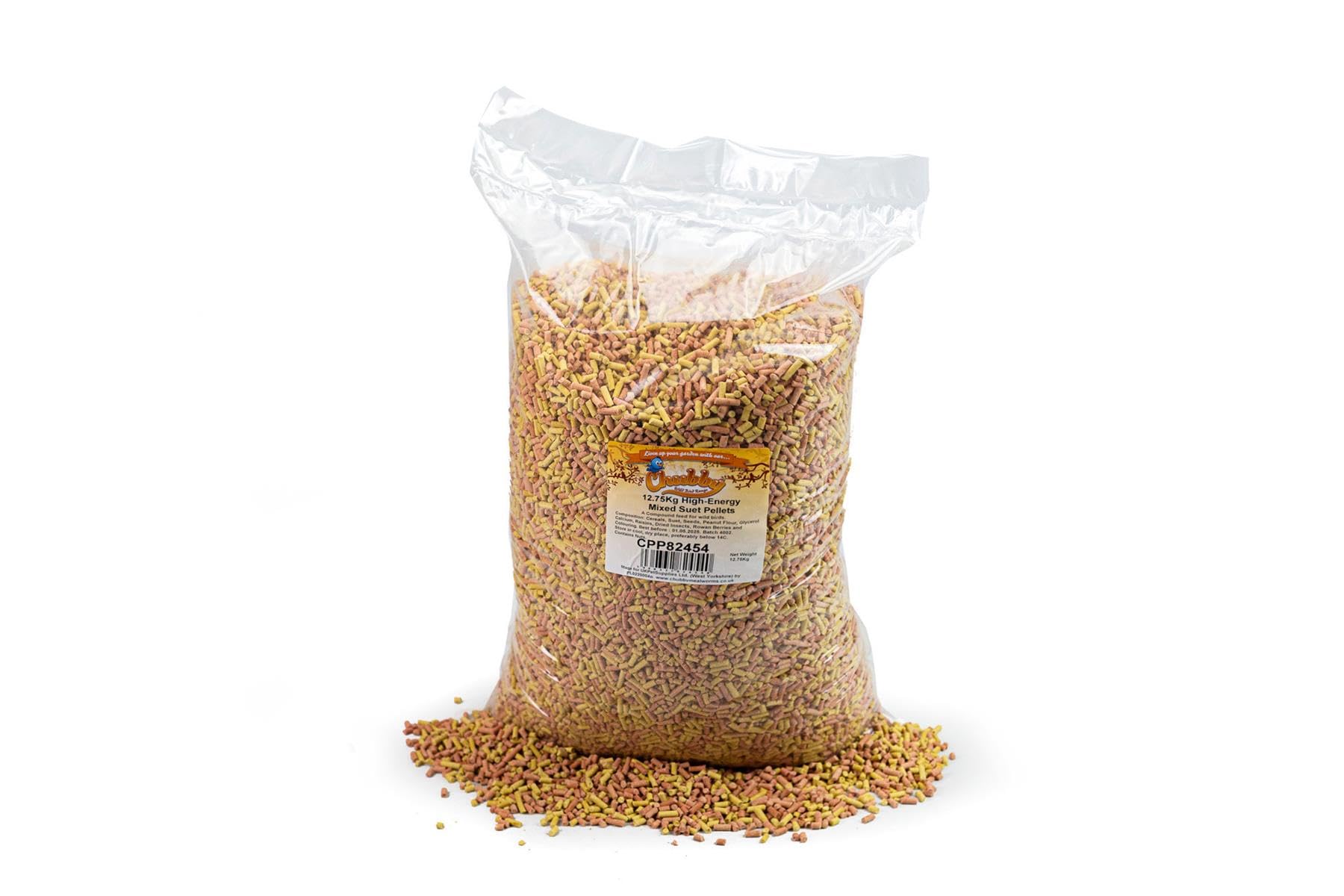 Chubby High Energy Peanut Butter Suet Pellets Garden Wild Bird Food 12.75Kg