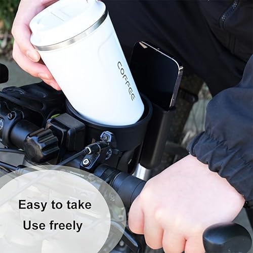 Miniatura 5 de Portavasos con soporte para teléfono para caminante, bicicleta, silla de ruedas, cochecito, soporte ajustable para bebidas con soporte para