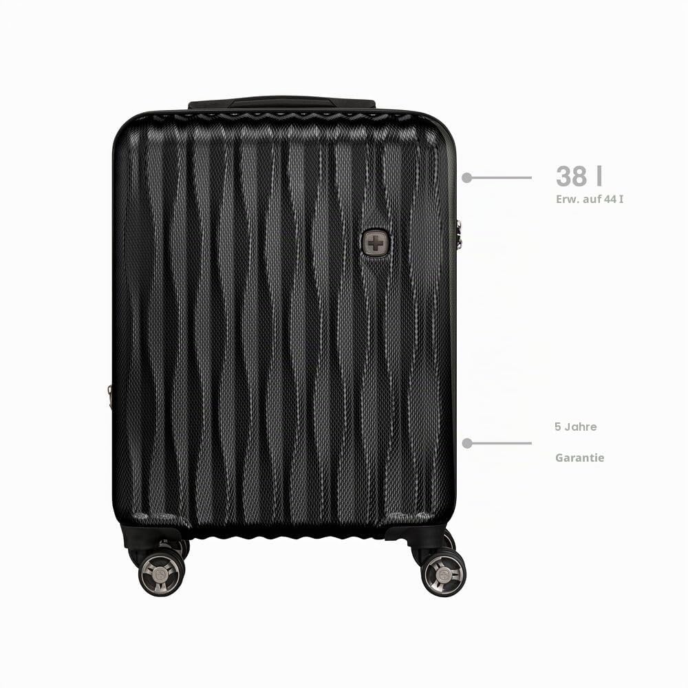 WENGER Energie S Hartschalenkoffer, S, Trolley, 38 (44) l, Sicherheitsschloss, Damen Herren, Reisen Urlaub