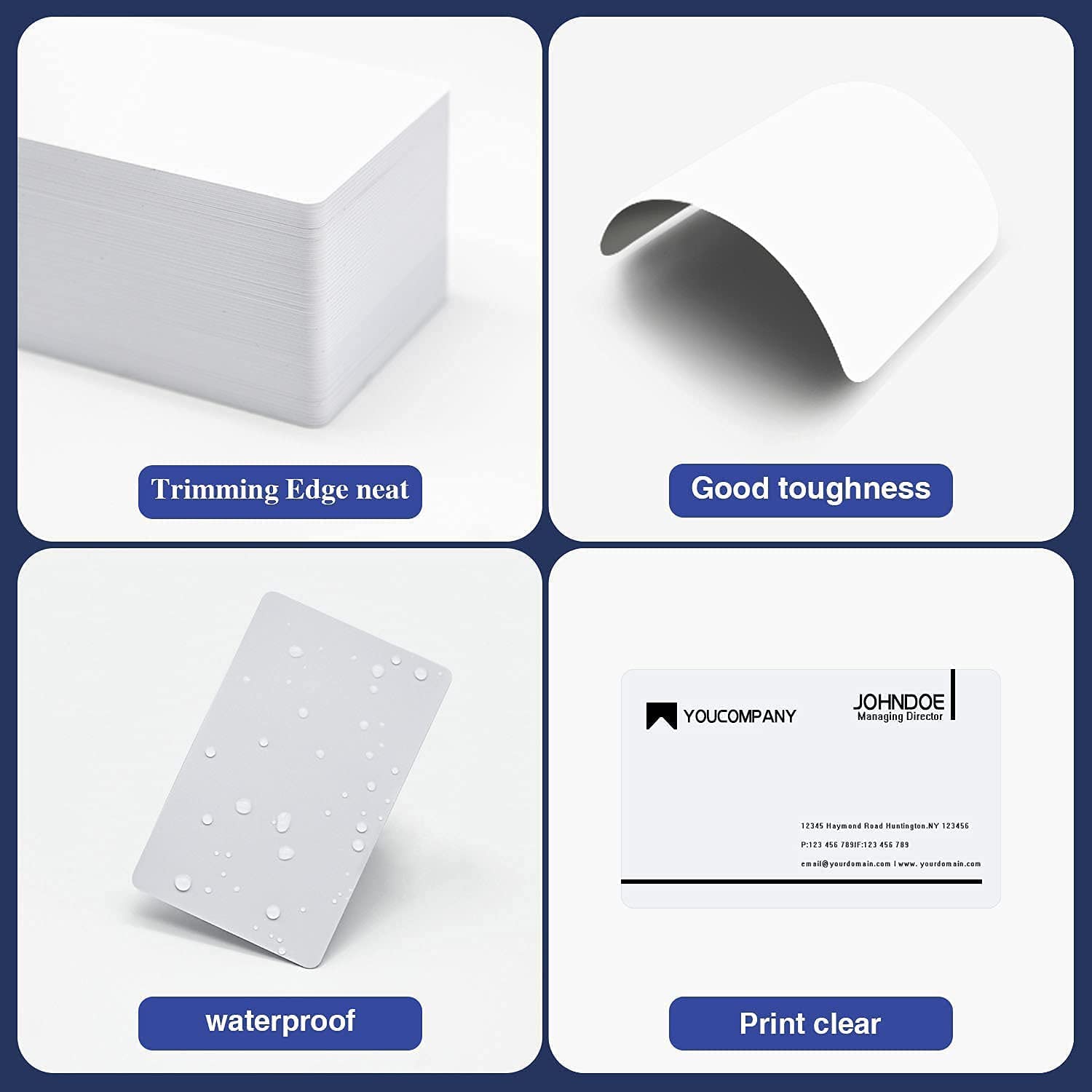 NFC Karten, PVC Weiß NTAG215 Tag, Blanko 504 Bytes NFC Etiketten Kompatibel mit TagMo für Alle NFC-Fähigen Smartphones und Geräte, 110 Stück