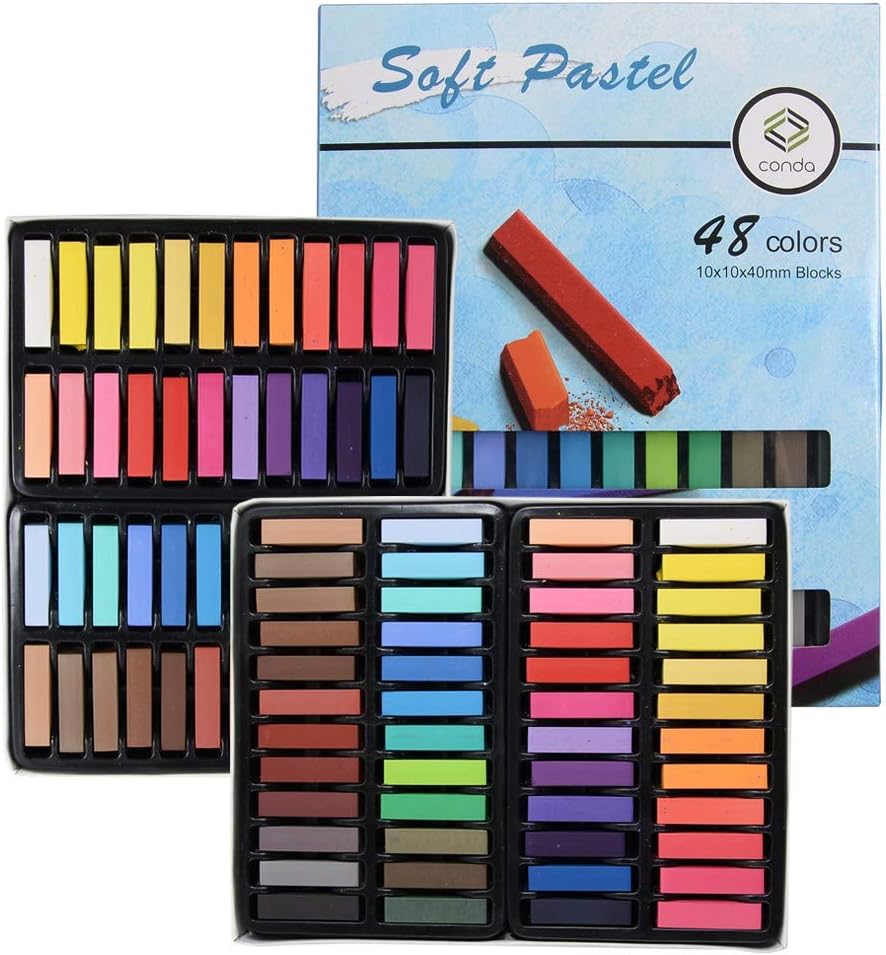 Tavolozza Soft Pastel Drawing Chalk Pastels 48 Assorted Colors Assorted