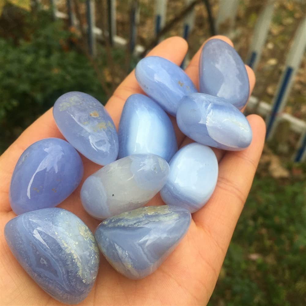 Magia Natural 100g Cristales Naturales Ágata de Encaje Azul Piedras caídas Cuarzo Grava Piedra Preciosa for la decoración del Acuario Inicio Colecciones
