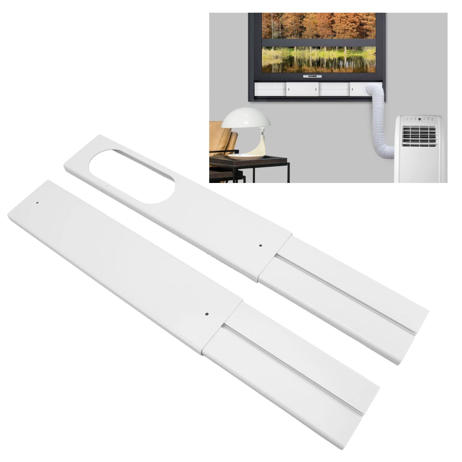 SIXRUN Kit d'étanchéité pour Fenêtres de Climatiseurs Mobiles, Kit d'étanchéité pour Fenêtres Coulissantes, Set de Panneaux pour de 43 à 140 Cm de Largeur