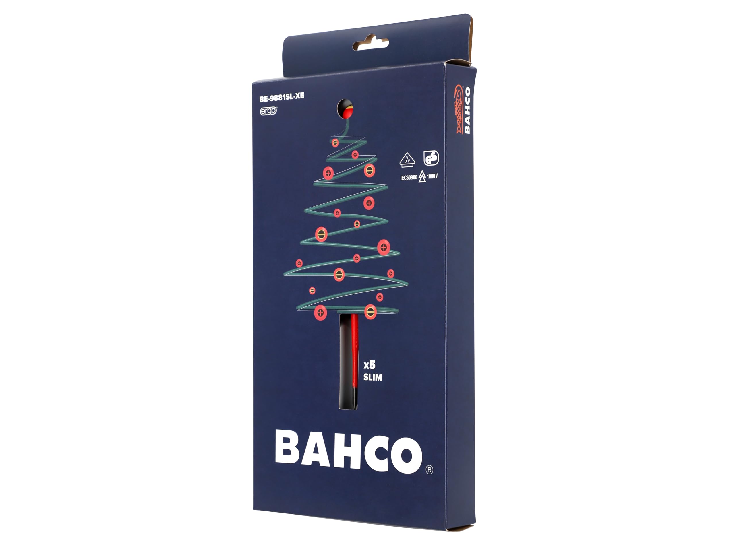 BAHCO Ergo Screwdriver Set Slim Xmas, Multi - Image 2