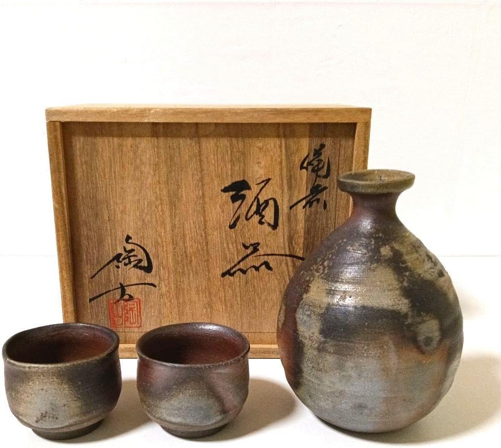 備前焼  陶古徳利とお猪口 備前焼 陶古徳利とお猪口 備前焼 陶古徳利とお猪口 お猪口 備前焼 酒器