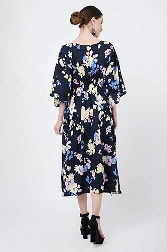 Miniatura 6 de Miss Lavish London Vestidos caftán Caftán largo para mujer con bolsillos Vestido de vacaciones para ropa de descanso y playa listo para cubrir