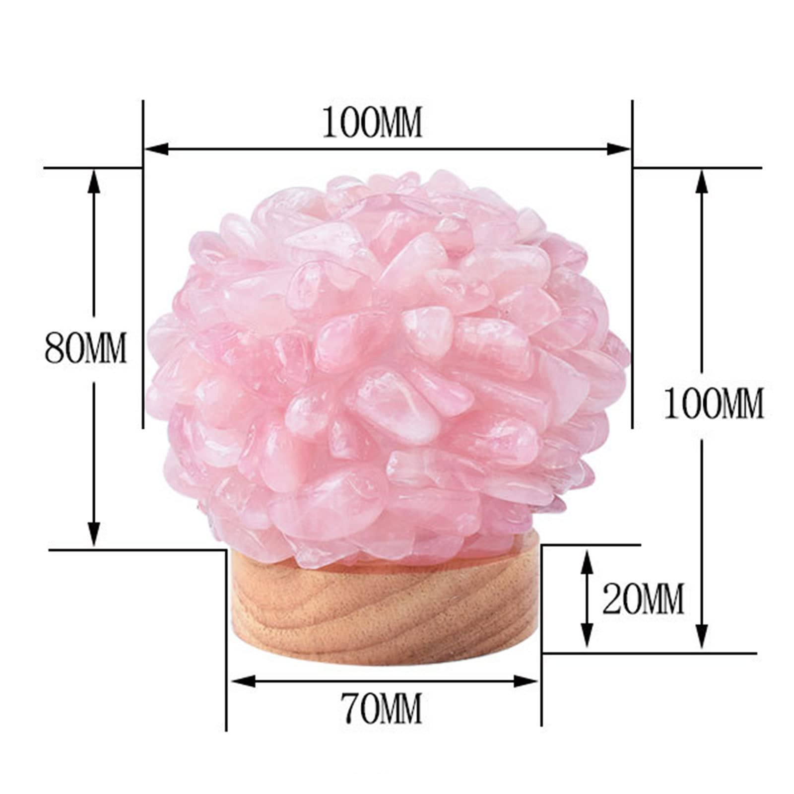 Amazon.co.jp : 木製ベースの天然クリスタルランプ、クリスタル