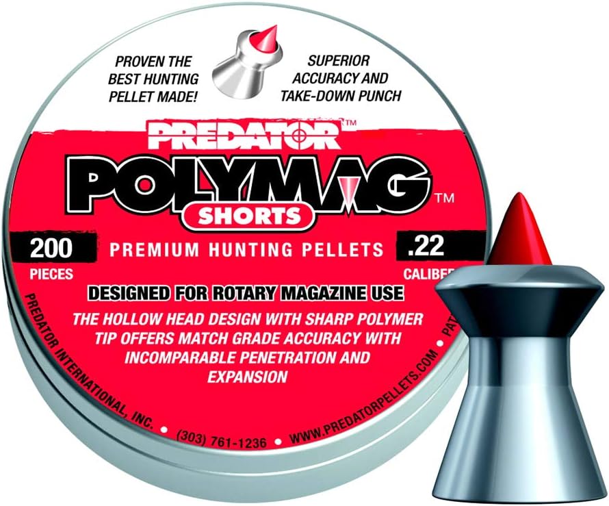 Polymag Air Gun Pellets .22 Caliber, GTO Lead Free, 5.5G, 200ct