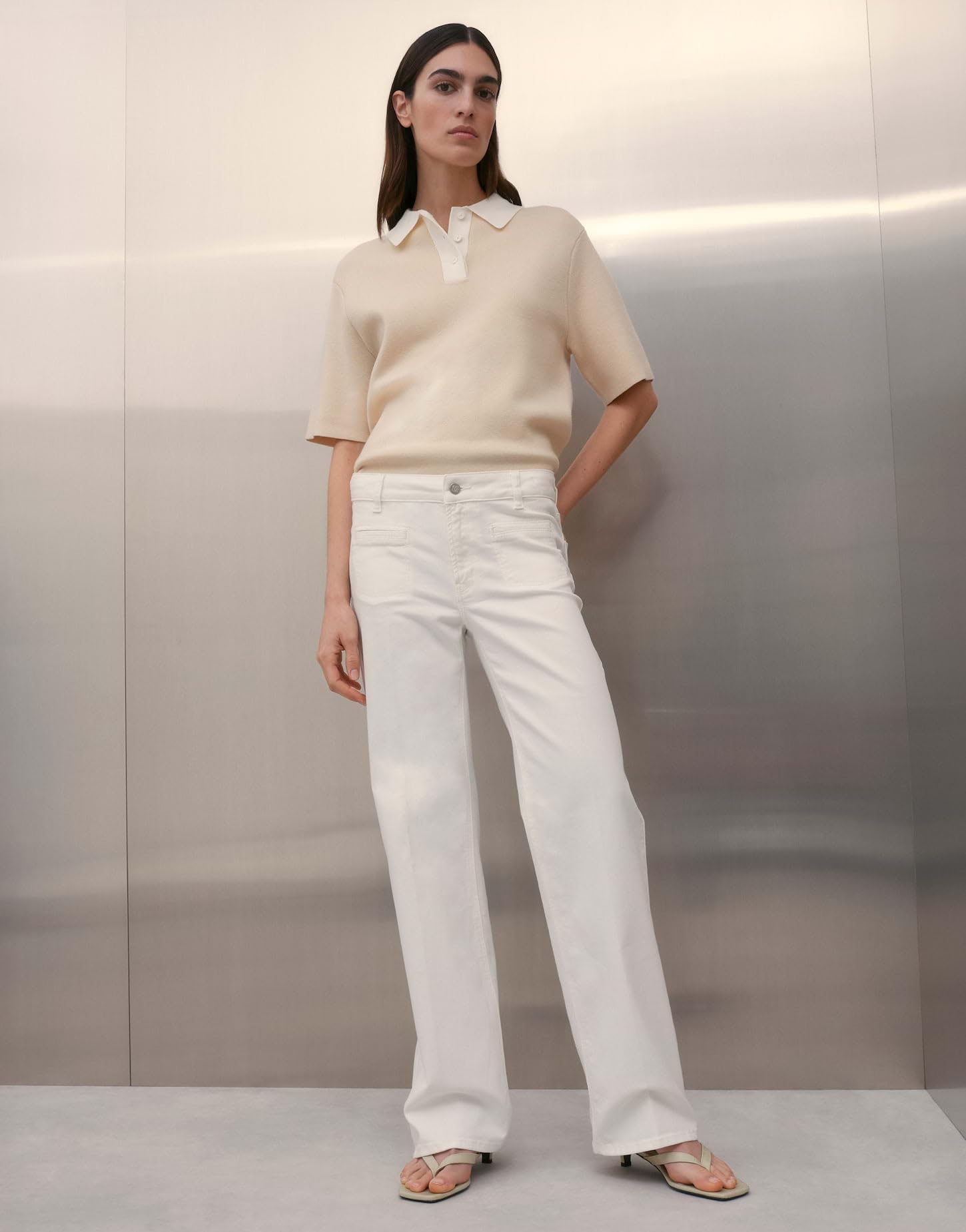 someday Damen Flared | Carie French Flared Jeans aus BCI Cotton Mix Mid Rise