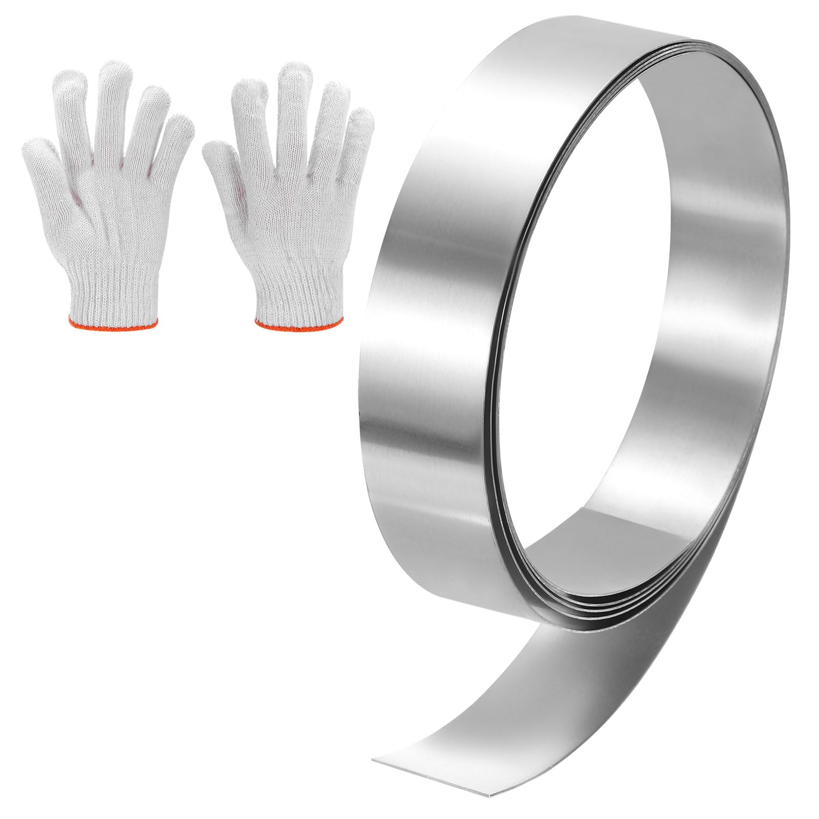 sourcing map Aluminum Flashing Roll, 1.2" x 6.56ft Roof Flashing Metal Strip Sheet Roll 0.6mm Thick with Gloves for House Repair Sealing Window Door โ image 1