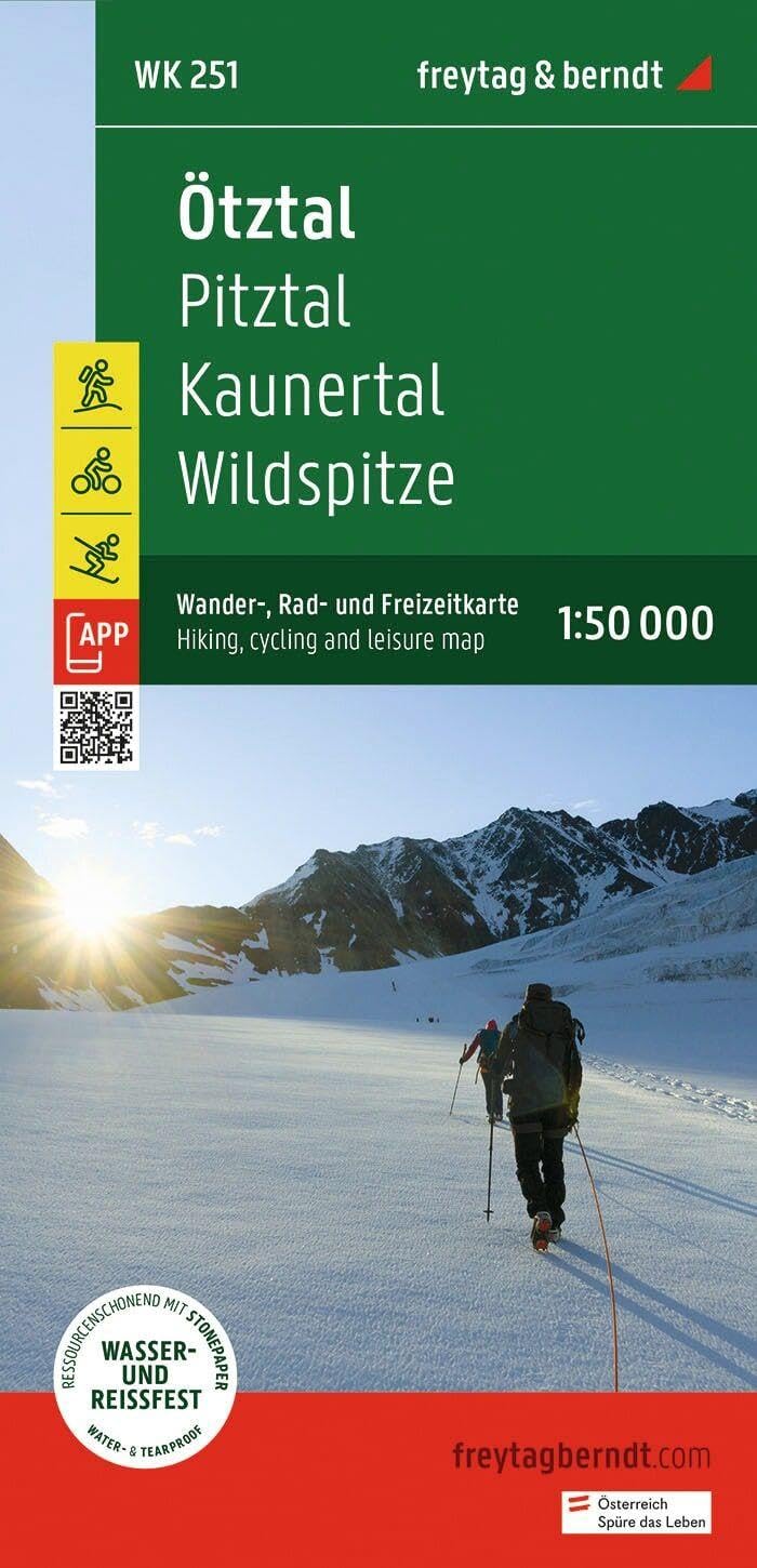 Ötztal Hiking, Cycling & Leisure Map - Pitztal, Kaunertal, Wildspitze WK 251 (Wander-Rad-Freizeitkarte)