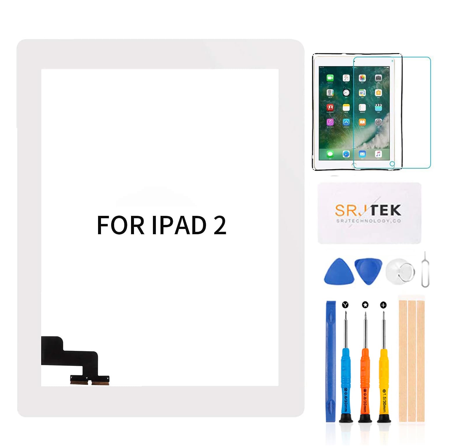 Amazon | SRJTEK For iPad 2 タッチスクリーン交換フロントパネル